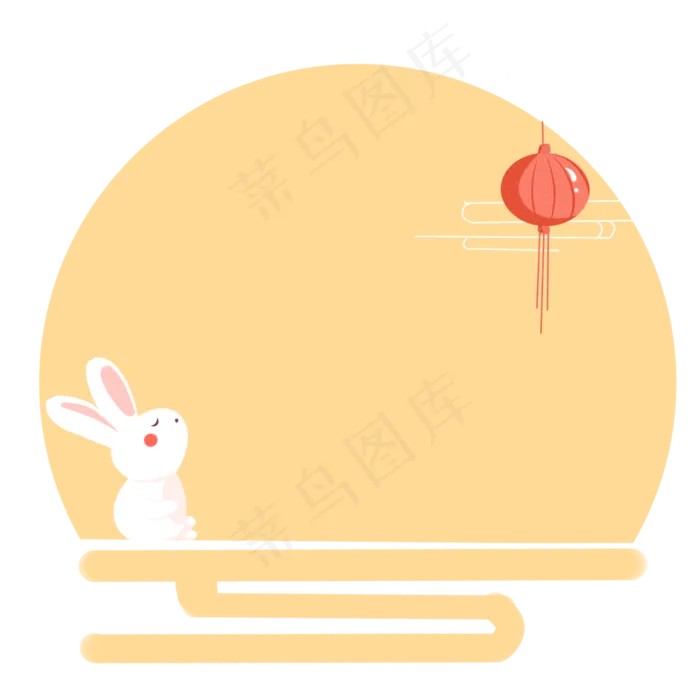 中秋佳节月亮边框(2000X2000(DPI:299))psd模版下载