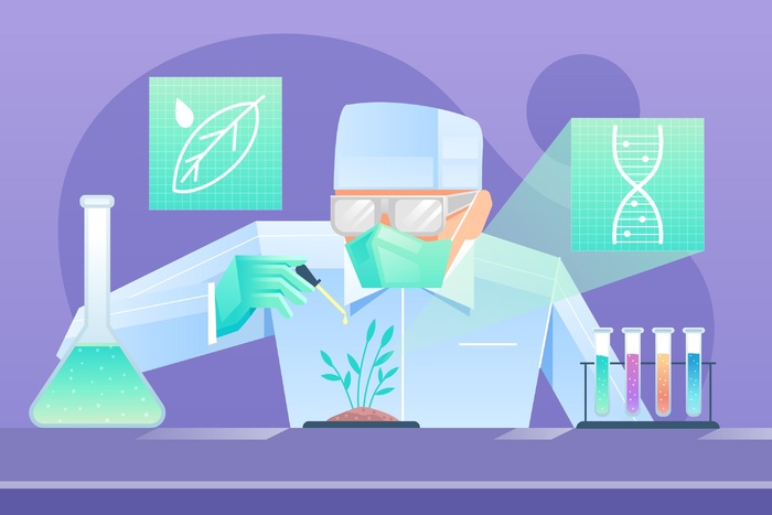 梯度生物技术概念说明eps,ai矢量模版下载