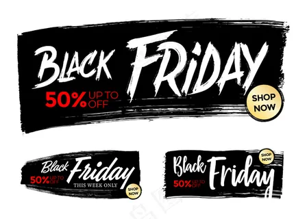 黑色星期五广告和促销横幅banner。