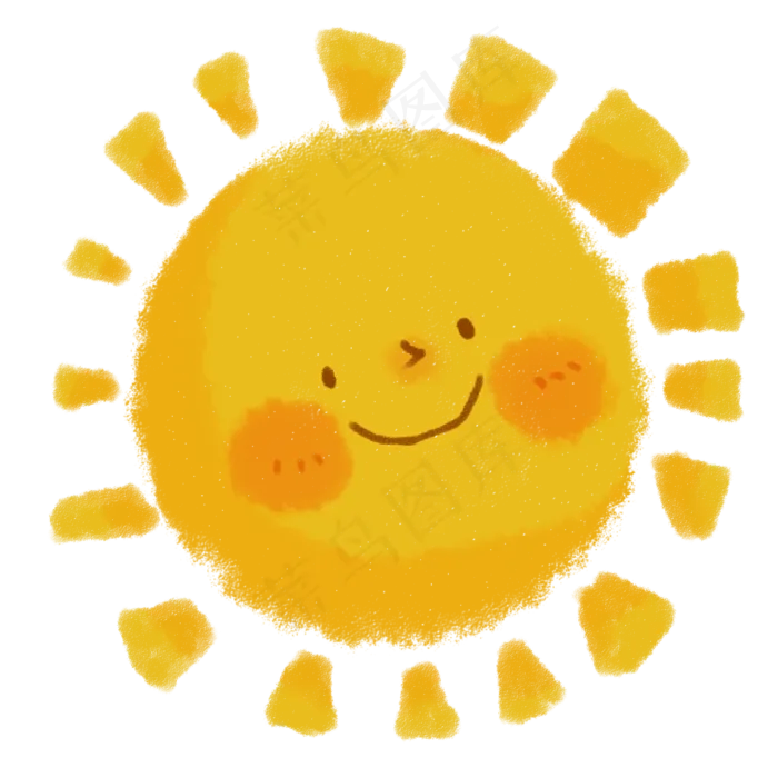 61儿童节蜡笔画儿童节装饰太阳