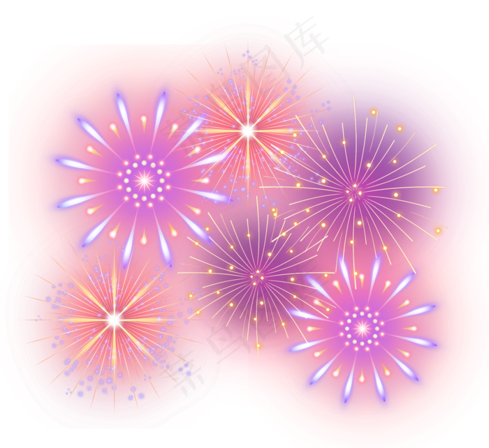 欢快彩色盛典烟花