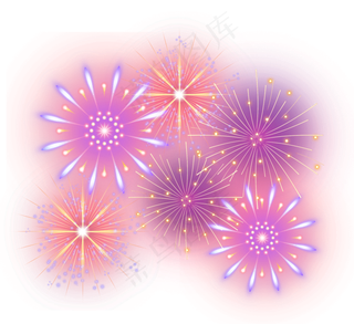 欢快彩色盛典烟花