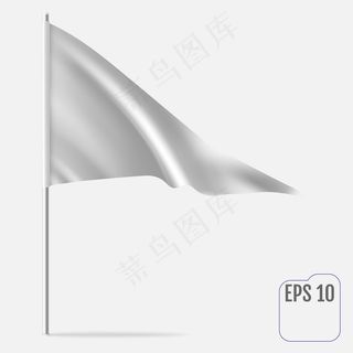 逼真的三角旗模板。三角旗