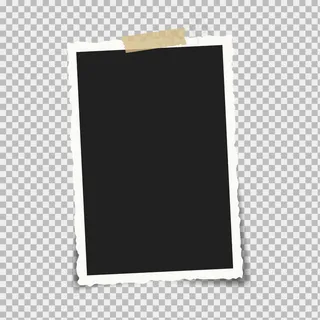 白色背景的复古相框。用胶带或胶带粘在一起。