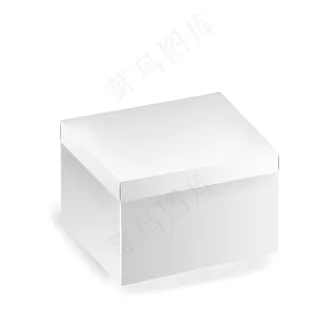 开箱收集。一套白色背景的白色长纸板箱。一套空白产品包装盒。逼真的纸板箱，容器，包装。