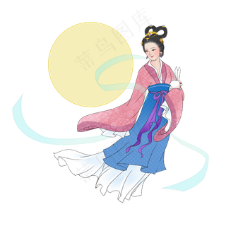 中秋节嫦娥八月十五古风人物