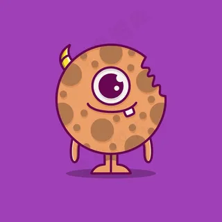 卡瓦伊涂鸦怪兽卡通插画