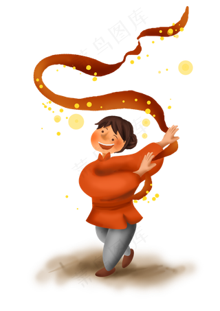 国庆节跳舞的中国女性