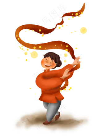 国庆节跳舞的中国女性