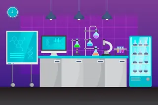 卡通实验室插图