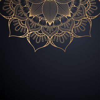 金色矢量豪华装饰曼荼罗设计背景