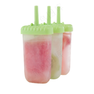 三条美味的水果冰棍
