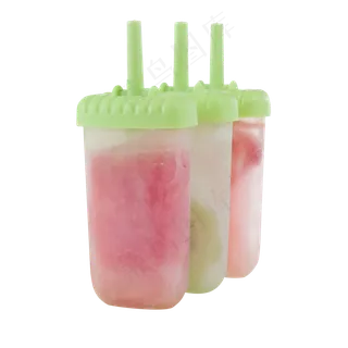 三条美味的水果冰棍