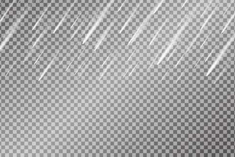 透明背景上的真实雨水效果。 透明背景上的真实雨水效果。