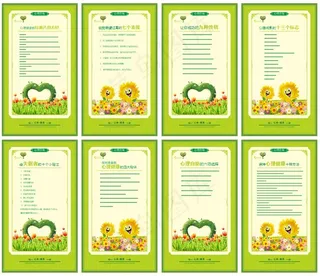 心理挂图 校园文化墙展板