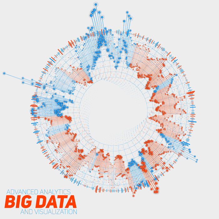 大数据循环可视化。eps,ai矢量模版下载