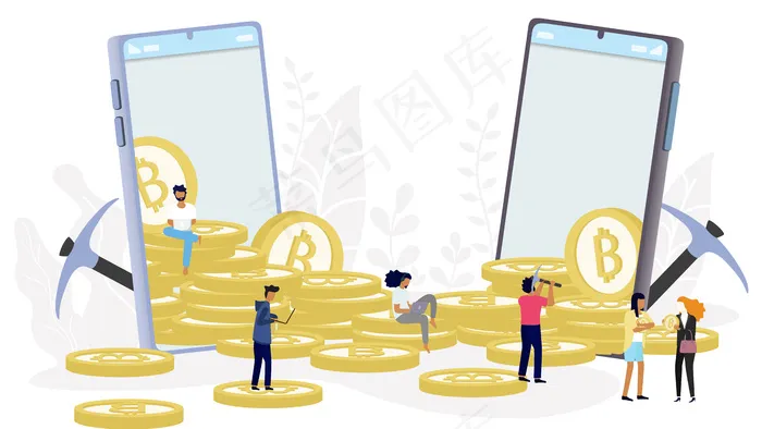 比特币区块链加密货币概念eps,ai矢量模版下载