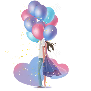 气球和情侣