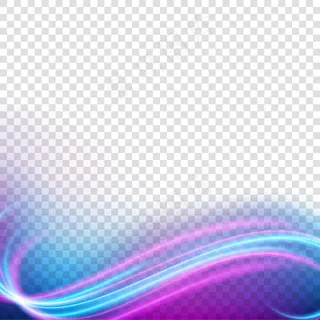 优雅的灯框，波浪状霓虹灯，透明隔离