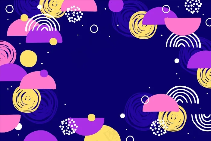 手绘抽象形状背景eps,ai矢量模版下载