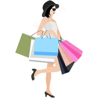 卡通购物拎购物袋女性