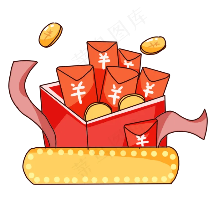 手绘卡通双十一红包大礼包(2000X2000(DPI:300))psd模版下载