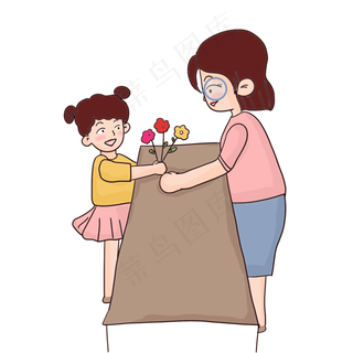 教师节送花老师元素