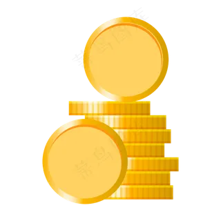 简约风金币理财元素