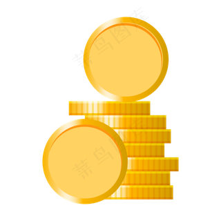 简约风金币理财元素