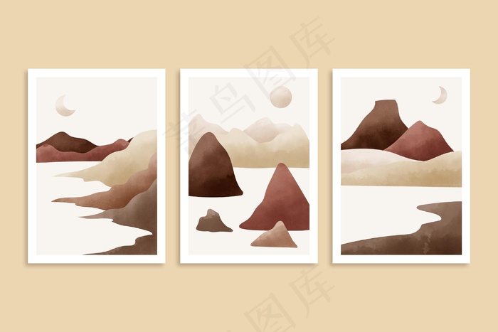 水彩最小景观覆盖收集