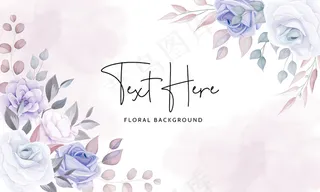 美丽的花朵背景，柔和的紫色花朵