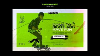 滑冰广告登录页模板