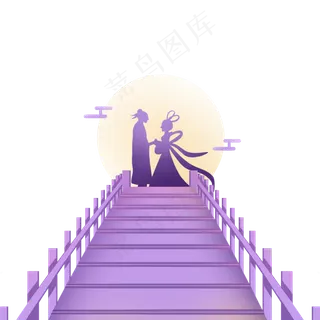 直视构图鹊桥素材