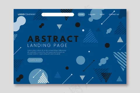 2020年几何登录页模板的颜色