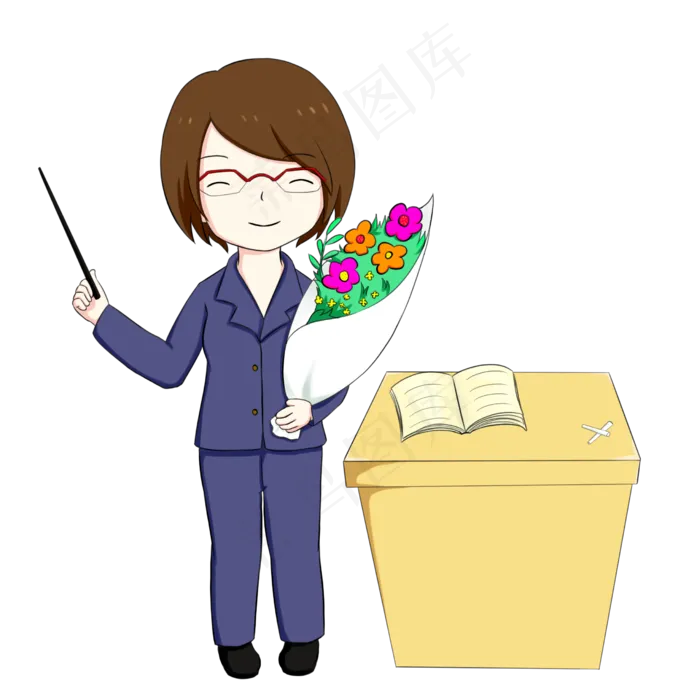 庆祝教师节女教师(2480X2480(DPI:299))psd模版下载