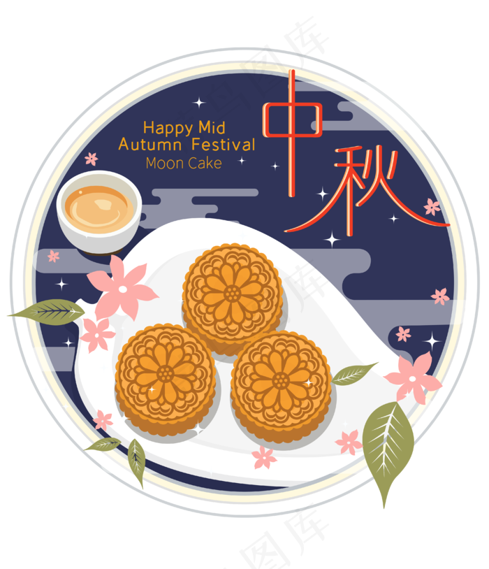 中秋节八月十五包装月饼