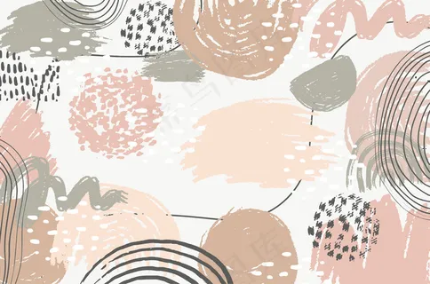 背景抽象几何形状彩绘粉彩设计