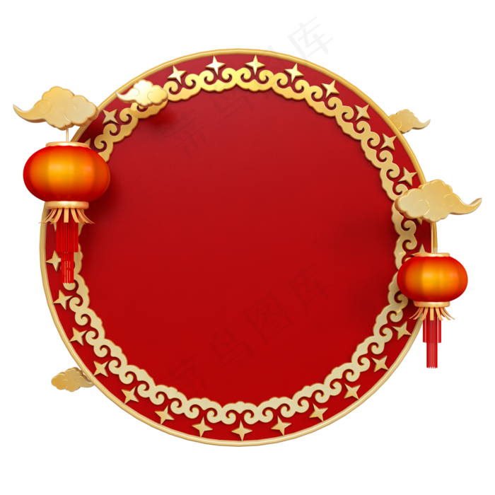 牛年新年中国风边框