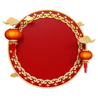 牛年新年中国风边框