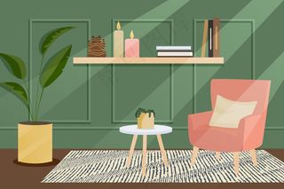 家庭内部-视频会议的背景