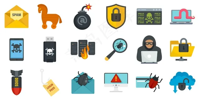 网络攻击图标集