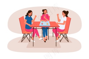在家玩ludo游戏的女孩