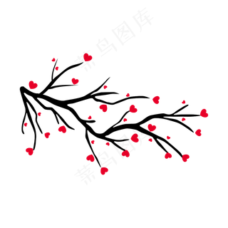 七夕情人节红心爱心爱情矢量装饰