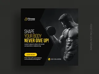 健身社交媒体帖子模板