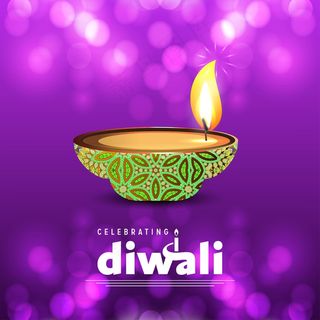 排灯节设计紫色背景和版式矢量