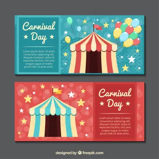 复古风格马戏团横幅banner