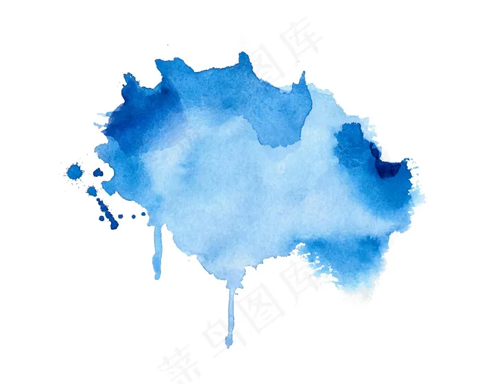 时尚的蓝色水彩染色纹理背景eps,ai矢量模版下载