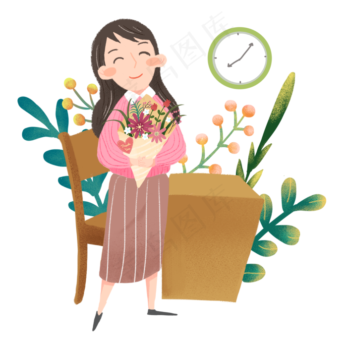 教师节老师收礼物素材