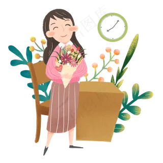 教师节老师收礼物素材