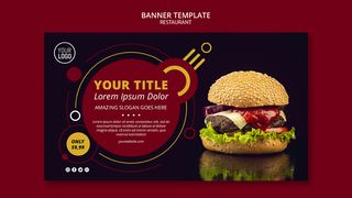 横幅banner模板设计餐厅